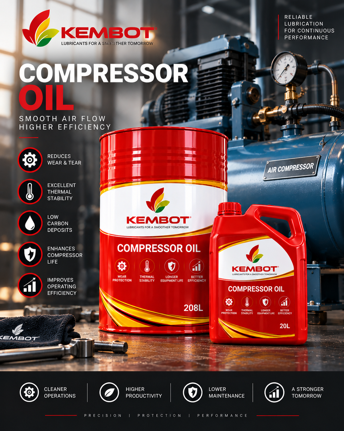 Freeze Oils (Refrigeration Compressor) - KEMBOT FREEZE 32, 46, 57, 68